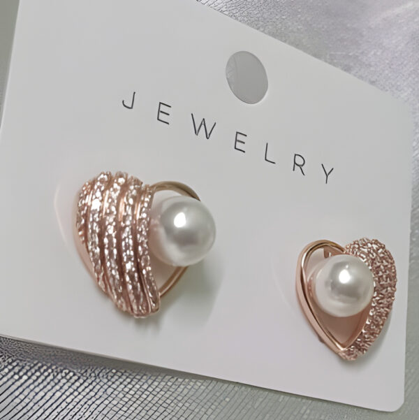 Little Hearts White Pearl Earrings